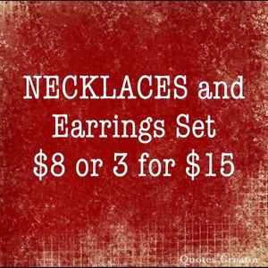 SALE ON ALL NECKLACES PRICED at $8